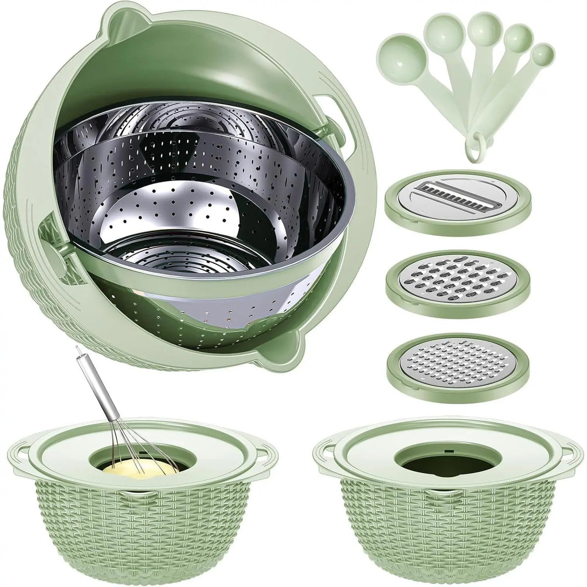 Over the Sink Colander - Strainers and Colanders - Sink Strainer Basket - Expandable Fine Mesh Strainer with Rubber Grip for Veggie, Fruits, Pasta,  Kitchen Essentials (9.5W x 13.4-21.3L x 3.3H)