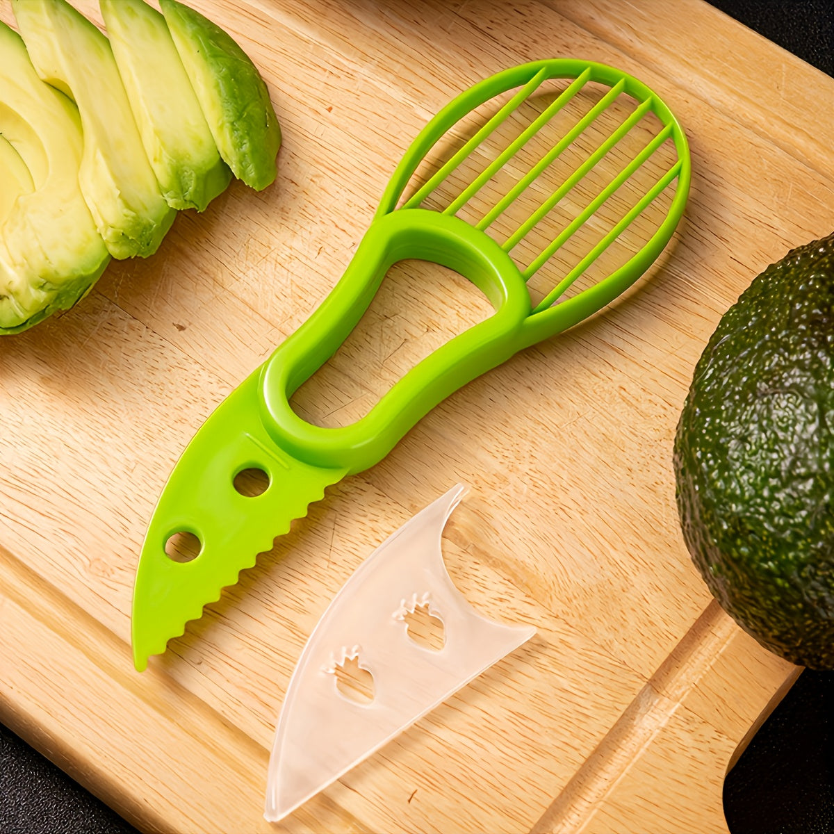 2-In-1 Avocado Slicer And Pitter - Multifunctional Kitchen Gadget, Easy Durable Polypropylene, Food Safe, Peeler, Fruit Cutter