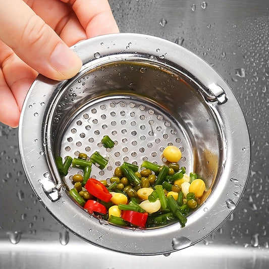 A Stainless Steel Kitchen Sink Filter Basket For Washing Vegetables, A Sink Funnel For Washing Dishes, And A Stainless Steel Floor Drain