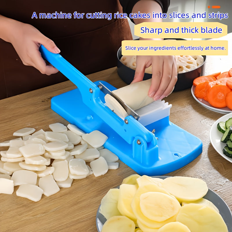 1pc Versatile Food Slicer - Easy Assembly, Detachable for Frozen Meat, Potatoes, Bananas, Apples & More - Uncharged, Battery-Free - Ideal for Home Kitchen Use, Slicing And Dicing