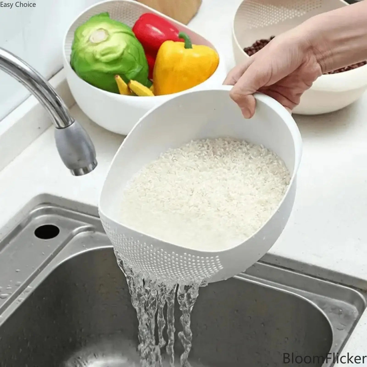 1Pcs/2Pcs Mini Multi-Functional Kitchen Drain Basket Basin, Versatile Small Colander Strainer For Washing Rice, Fruits And Vegetables, Practical Household Food Prep Kitchen Accessory