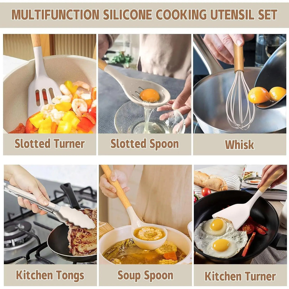 Kitchen Cooking Utensils Set, 33 pcs Non-stick Silicone Spatula Set with Holder Handle Heat Resistant Gadgets Utensil High quality