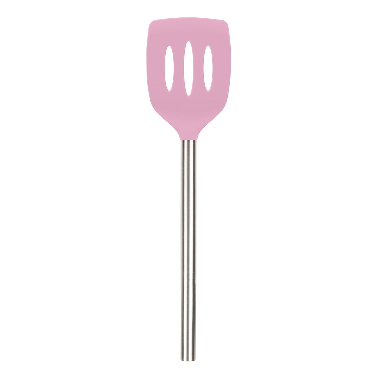 Tovolo Slotted Silicone Spatula Turner Slotted Stainless Steel Handle 10" Black Heat Resistant Non Toxic BPA Free Kitchen Utensil, Scratch Resistant Silicone Pancake Flipper Turner for Cooking