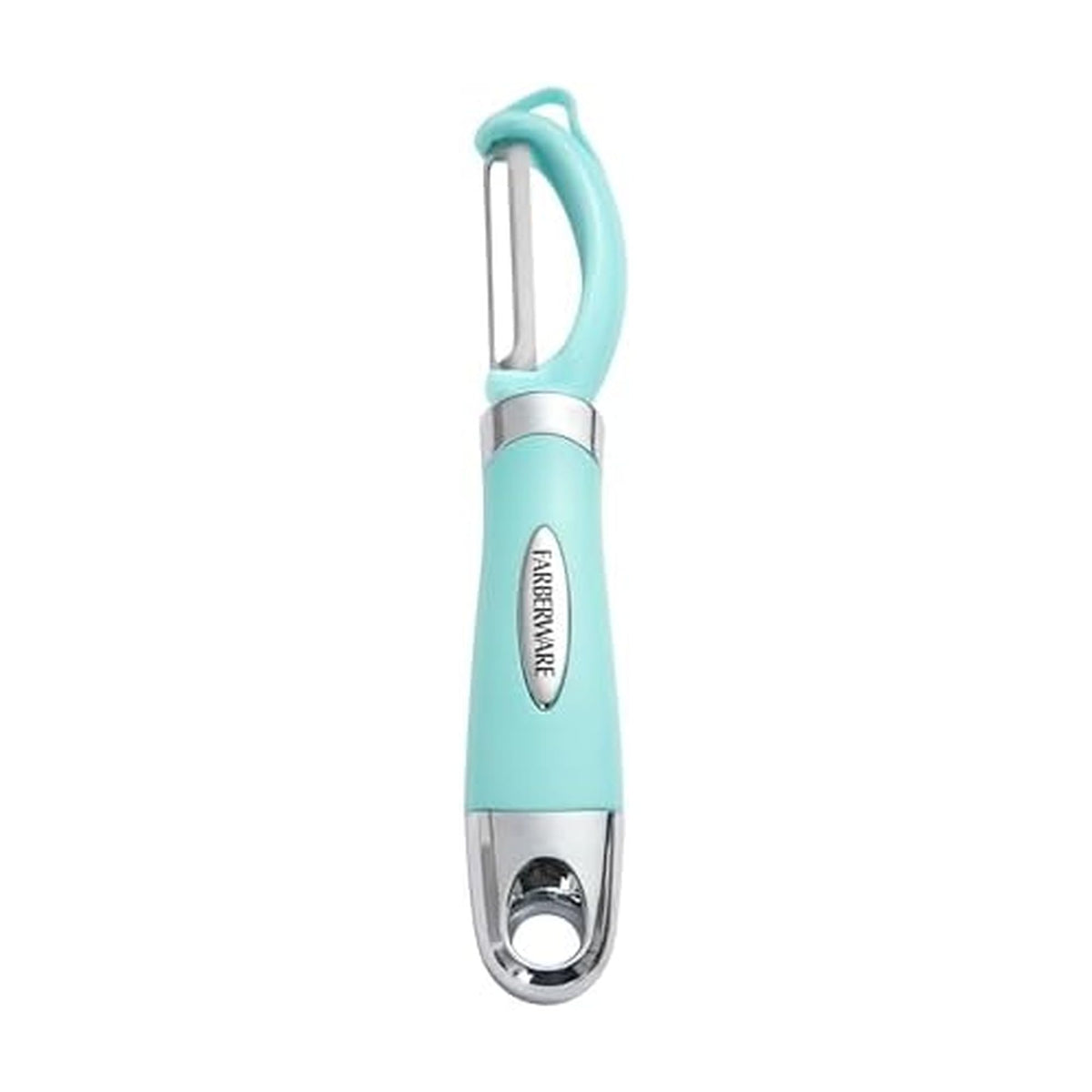 Farberware Pro2 Euro Vegetable Peeler with Swivel Blade and Built-In Bud Remover, Razor-Sharp Rust-Resistant Stainless Steel, Ergonomic Handle, Dishwasher Safe