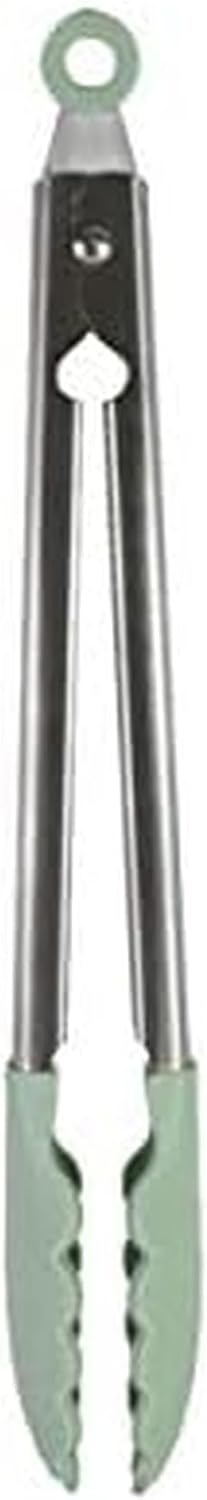 KitchenAid Gourmet Silicone-Tipped Stainless Steel Tongs, 12 Inch, Pistachio