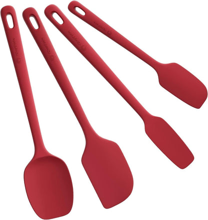 ChefAide 5 Pieces Silicone Spatulas Set, Heat Resistant Rubber Spatula