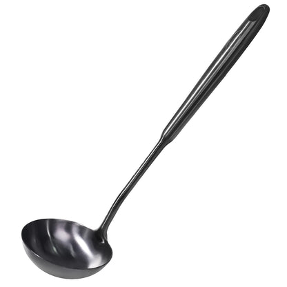 Newness Soup Ladle, [Rustproof, Heat Resistance, Integral Forming] Resilient 304 Stainless Steel Soup Spoon with Vacuum Ergonomic Round Handle, Cooking Spoon for Kitchen, 13.7 Inches