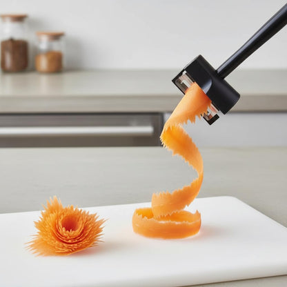 Spiral Vegetable Slicer and Peeler, Kitchen Tool for Carrots, Radishes, Potatoes, Handheld Design