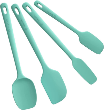 ChefAide 5 Pieces Silicone Spatulas Set, Heat Resistant Rubber Spatula