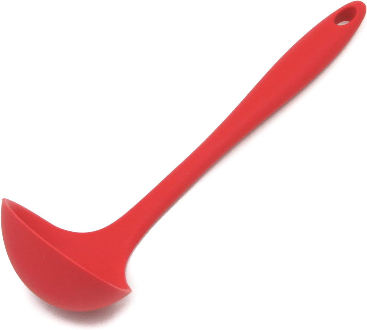 Chef Craft Premium Silicone Cooking Ladle, 11.25 inch, Red