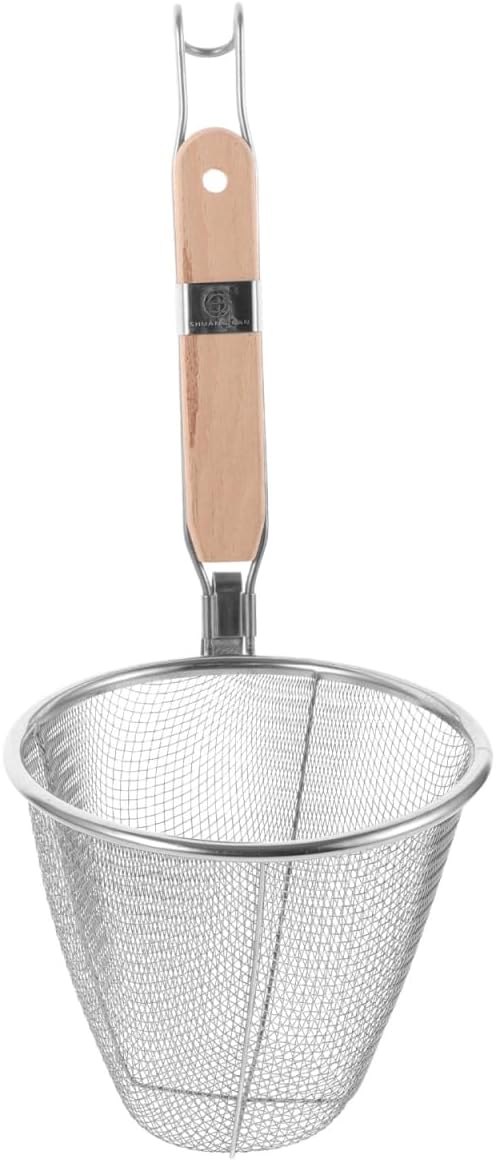Fine Mesh Pasta Strainer Basket with Handle Food Strainer for Noodles Dumplings Wonton Hot Pot Lightweight Kitchen Colander Basket 12.99 X 6.10 X 5.51 in