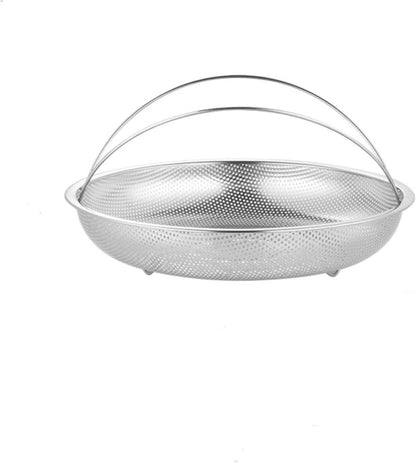 Stainless Steel Colander With Handle, Fine Mesh Strainer, Metal Colander with Handle, Spaghetti, Fruit, Vegetable, Kitchen Food Strainer Basket, Pot Drainer for Cooking, Washing Fruit Basket (S)