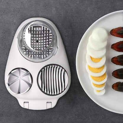 Heavy Duty Manual Egg Slicer, Crushing And Cutting Device, Three in One Multifunctional Circular Blade, Sturdy And Easy to Clean, a Household And Commercial Kitchen Artifact.