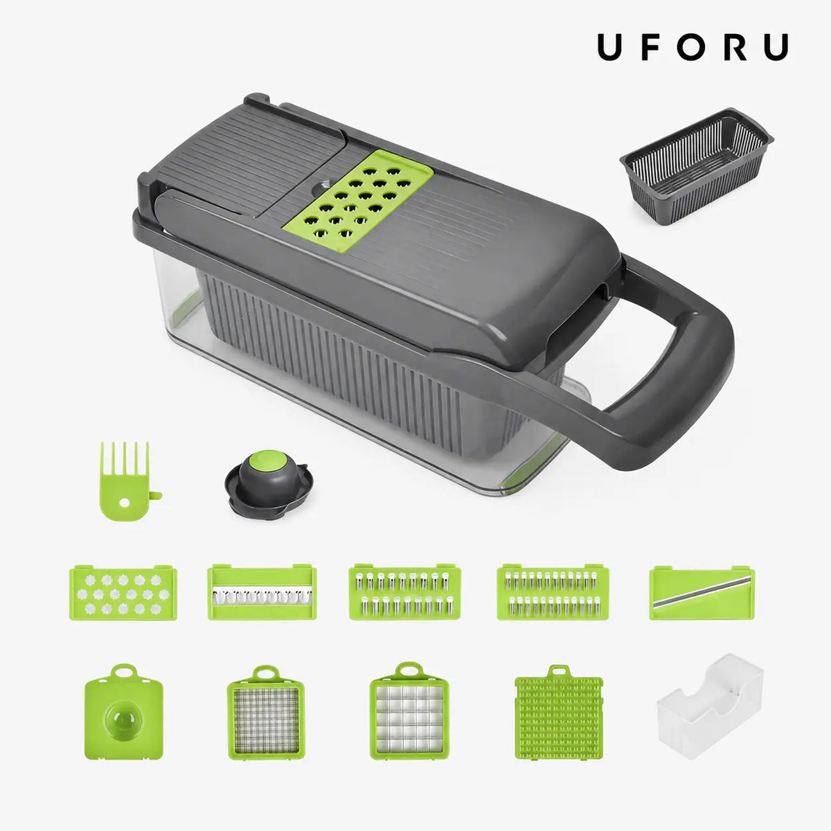 UFORU Reusable Multi-Use ABS Plastic Vegetable Cutter - Sustainable Time-Saver Kitchen Slicer, Portable Utensil for Effortless Chopping, Meal Prep of Fruits and Cheese