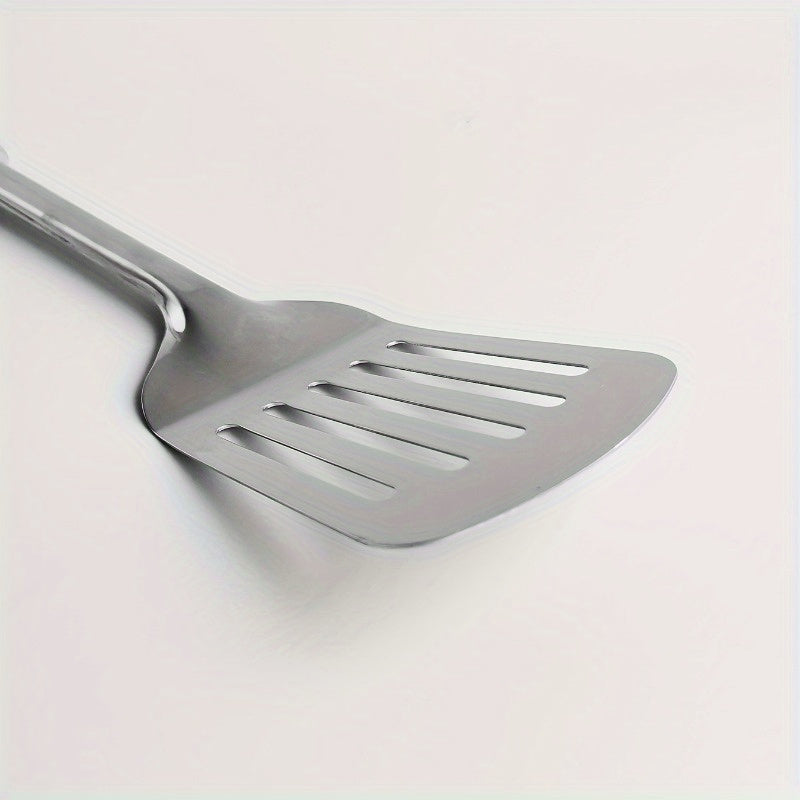 1pc Stainless Steel Slotted Turner Spatula - Cooking & Serving Kitchen Utensil for Sauteing, Flipping Burgers And Steaks
