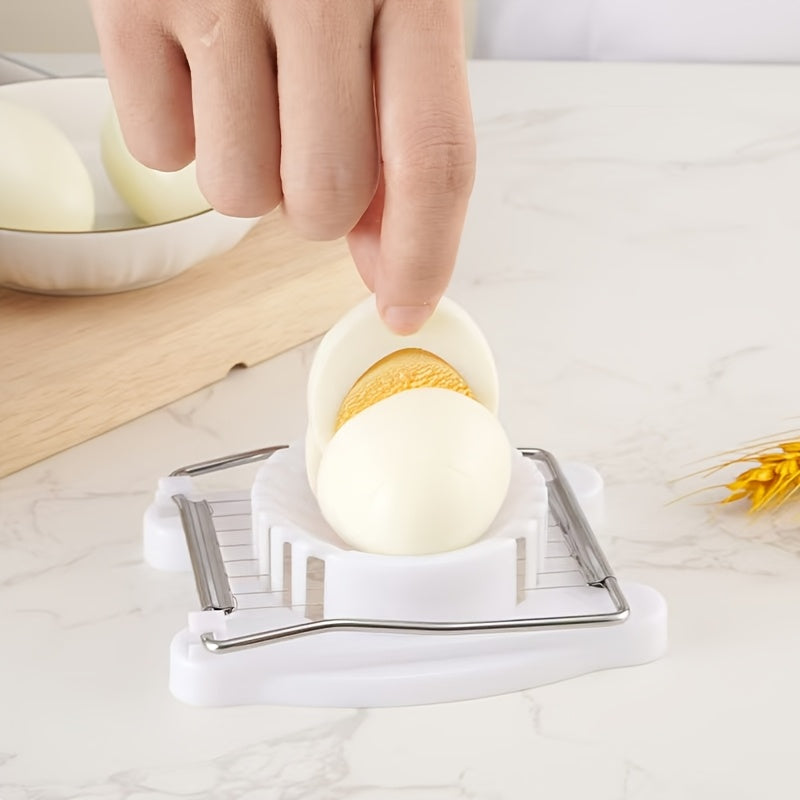 1 Egg Slicer - Stainless Steel Wire Cutter, Suitable for Kitchens And Restaurants - Easy to Slice Eggs, Fruits, And Vegetables, Kitchen Accessory