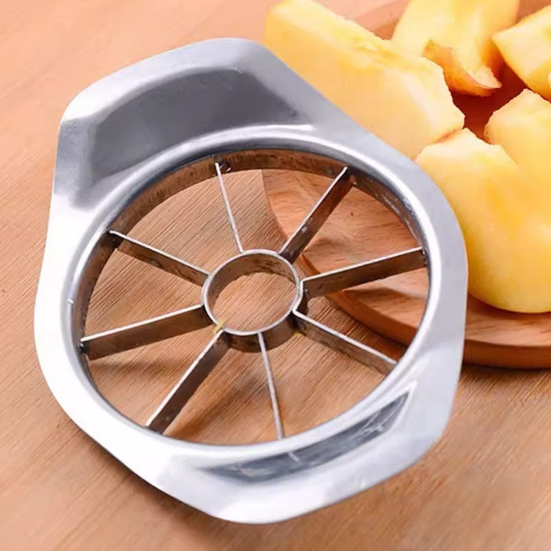 Stainless Steel Fruit Slicer, Ergonomically Designed, Saves Time and Effort, Easy to Clean, Made of Sturdy Material, an Essential Kitchen Gadget - Suitable for Home Kitchens, Restaurants, and Outdoor Picnics