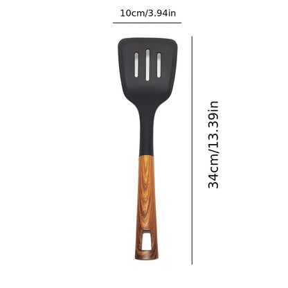 1pc Flat Spatula/Slotted Spatula/Frying Spatula/Non-Scratch Cooking Spatula/High-Temperature Resistant Nylon Material