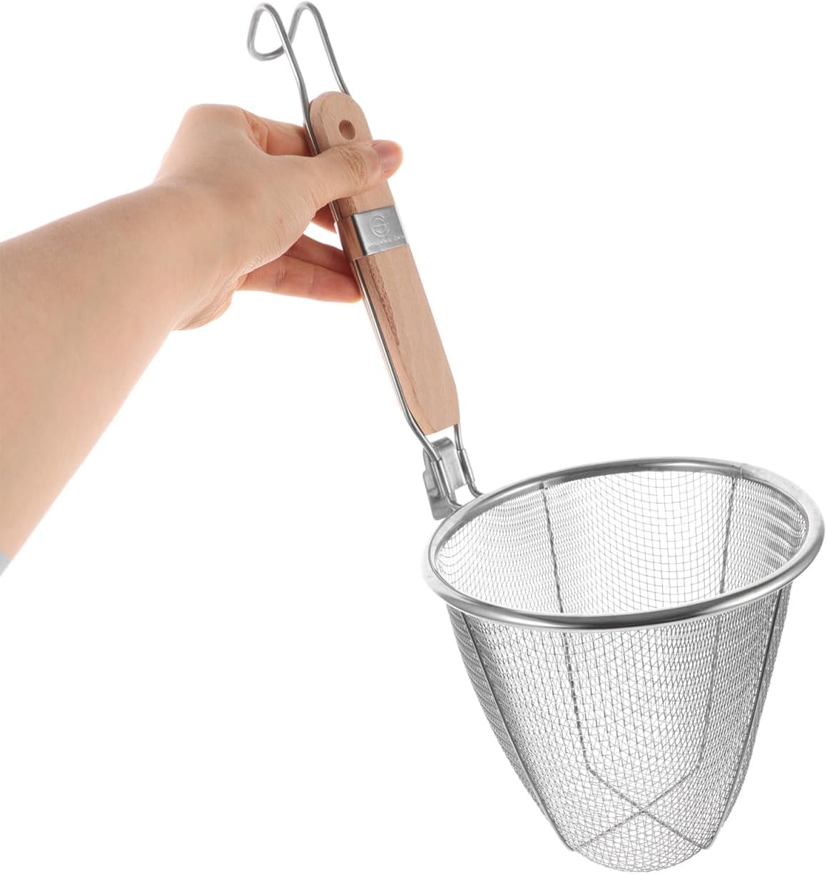 Fine Mesh Pasta Strainer Basket with Handle Food Strainer for Noodles Dumplings Wonton Hot Pot Lightweight Kitchen Colander Basket 12.99 X 6.10 X 5.51 in