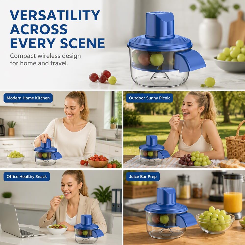2026 New Fruit and Vegetable Peeler, Electric Automatic Potato Peeler, Blue