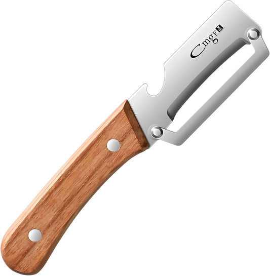 Vegetable Peeler Wooden Handle Sharp Stainless Steel Blade for Fruit