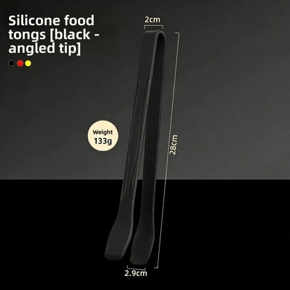 Silicone Tongs for Cooking, Stainless Steel Kitchen Tongs with Silicone Tips, Heat Resistant Lightweight Non-Scratch for Flipping Fish, Steak, Toast & Bread, Dishwasher Safe