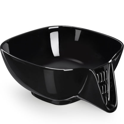 NiHome Multifunctional Ceramic Food Strainer with Integrated Drain Spout, Large Capacity Colander Bowl for Vegetables, Fruits, Pasta & More, Heat-Resistant, Crack-Proof, Easy to Clean, Dishwasher-Safe