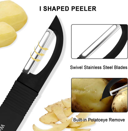 Peelers for Kitchen, Swivel Vegetable Peeler and Y-Shaped Potato Peeler