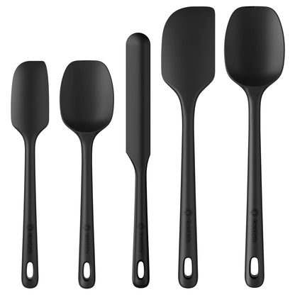ChefAide 5 Pieces Silicone Spatulas Set, Heat Resistant Rubber Spatula
