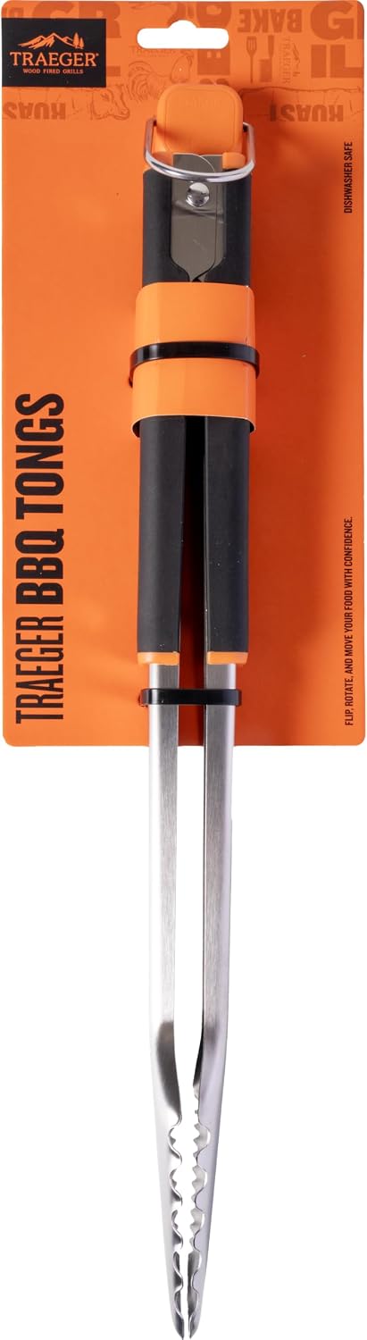 Traeger Grills BAC790 Stainless Steel BBQ Tongs, Grill Accessory