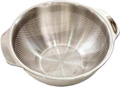 Drain Basket Stainless Steel Colander Strainer with Handle Strainer Basket Vegetable Draining Bowl Sturdy Handles Rust Resistant