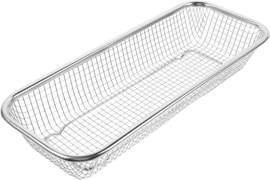 Ciieeo Thickened Drain Basket 12.20X4.72X2.16In Kitchen Colander for Fruit and Vegetable Washing Draining and Storage Multi-Purpose Sink Basket