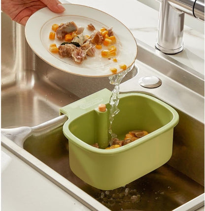 Kitchen Sink Strainer Basket, Faucet Hanging Strainer, Multi-Functional Food Colander,Press Automatic Dumping Kitchen Draining Basket, Easy Drain Filter with Bottom Release