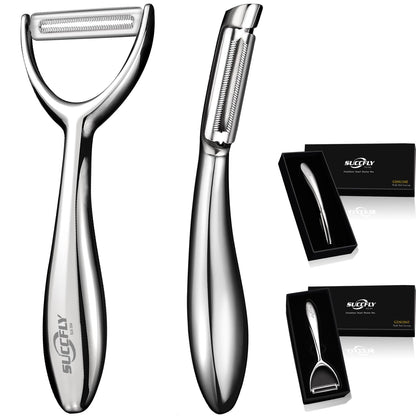 SUCCFLY Vegetable Peeler Stainless Steel, Premium Potato Peeler for Kitchen
