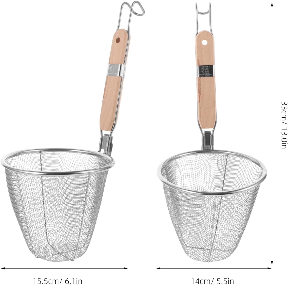 Fine Mesh Pasta Strainer Basket with Handle Food Strainer for Noodles Dumplings Wonton Hot Pot Lightweight Kitchen Colander Basket 12.99 X 6.10 X 5.51 in