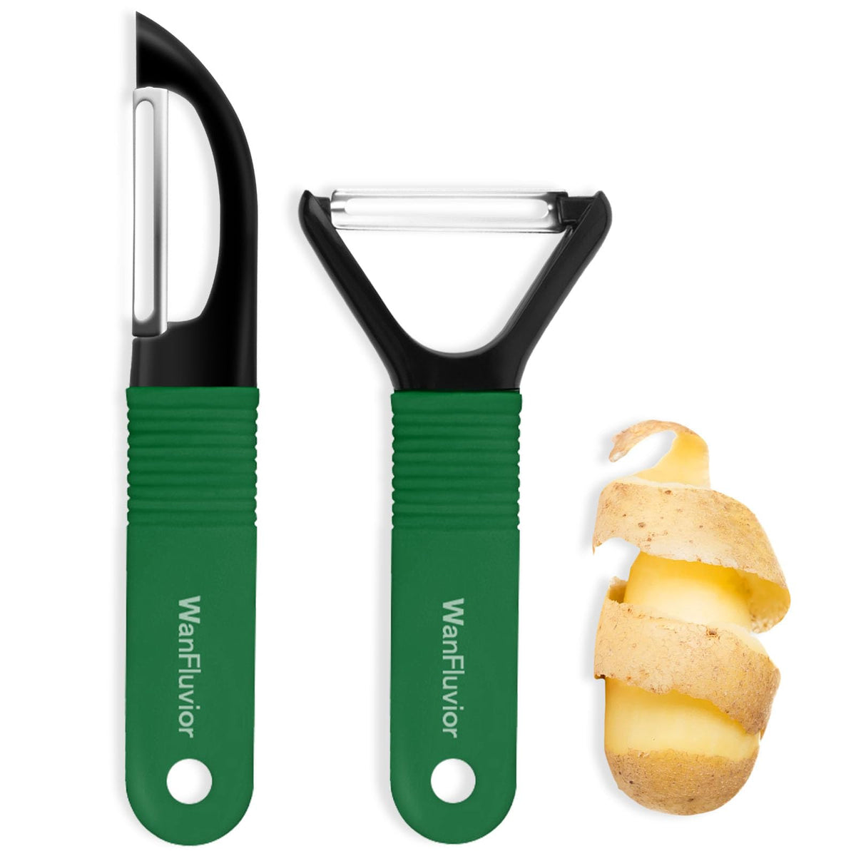 Peelers for Kitchen, Swivel Vegetable Peeler and Y-Shaped Potato Peeler