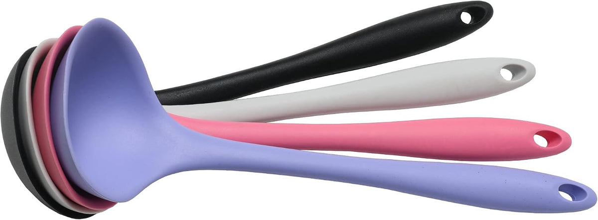 Chef Craft Premium Silicone Cooking Ladle, 11.25 inch, Pink