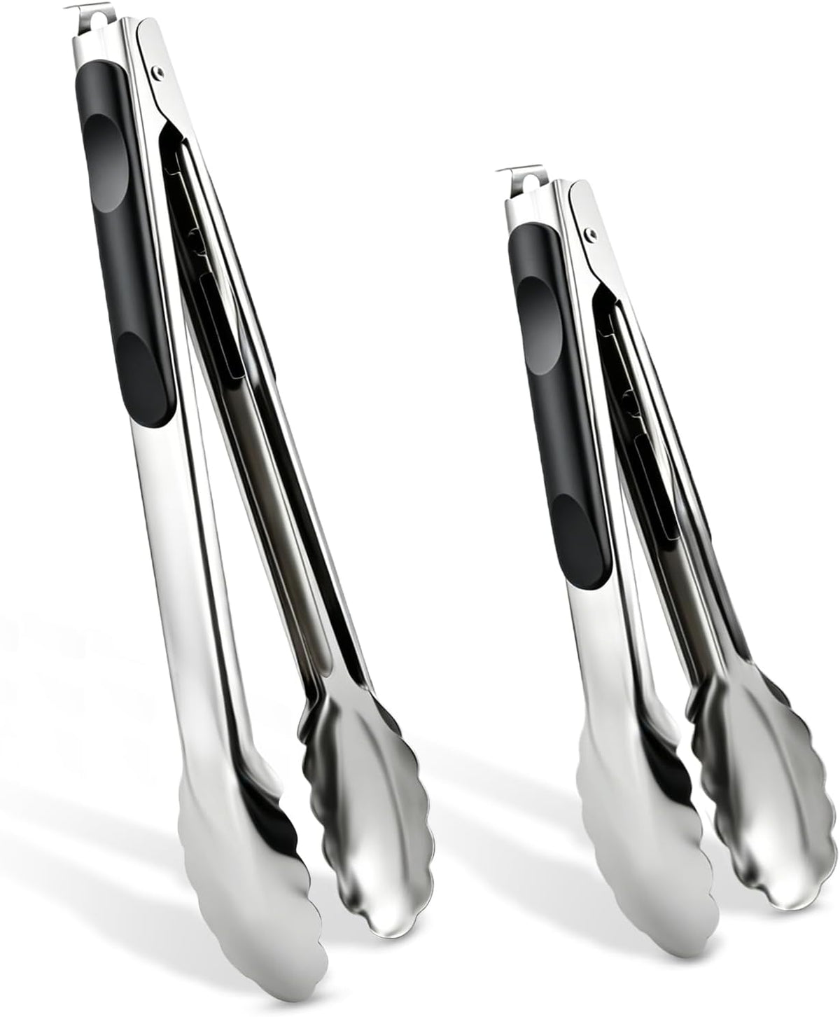 2 Pcs 9/12 Inch Kitchen Tongs for Cooking, BBQ & Salad