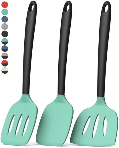Coukre 3 Pack Silicone Spatula Set, Heat Resistant to 500°F, BPA-Free
