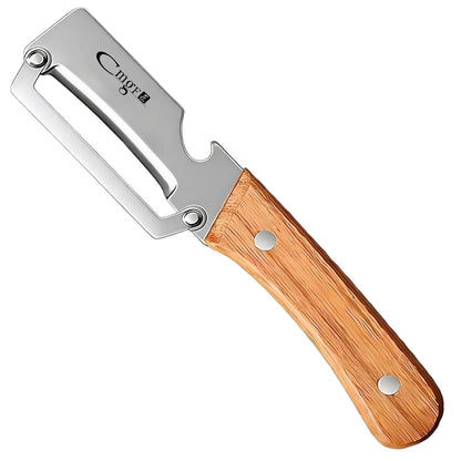 Vegetable Peeler Wooden Handle Sharp Stainless Steel Blade for Fruit