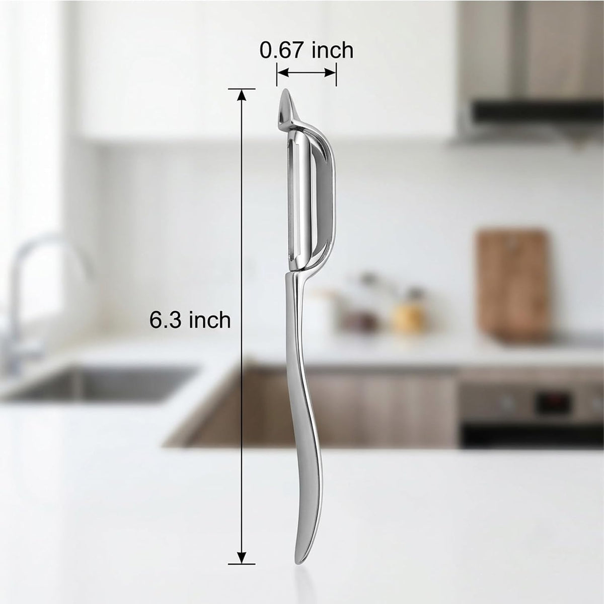 Vegetable Peeler for Kitchen with 2 Orange Citrus Peelers 1 Brush