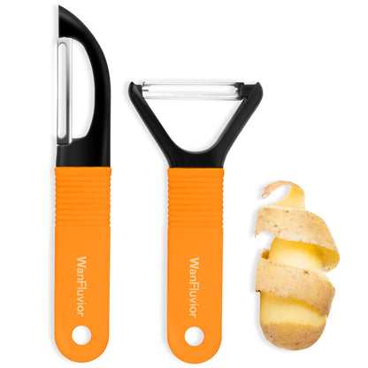 Peelers for Kitchen, Swivel Vegetable Peeler and Y-Shaped Potato Peeler
