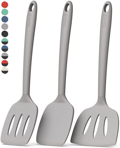 Coukre 3 Pack Silicone Spatula Set, Heat Resistant to 500°F, BPA-Free