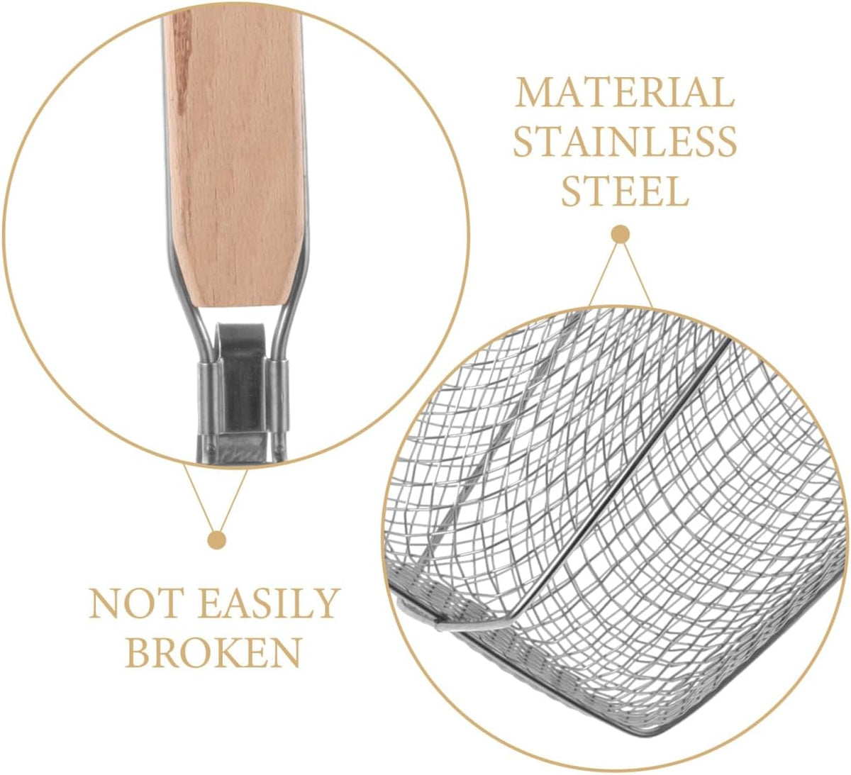 Fine Mesh Pasta Strainer Basket with Handle Food Strainer for Noodles Dumplings Wonton Hot Pot Lightweight Kitchen Colander Basket 12.99 X 6.10 X 5.51 in
