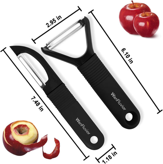 Peelers for Kitchen, Swivel Vegetable Peeler and Y-Shaped Potato Peeler