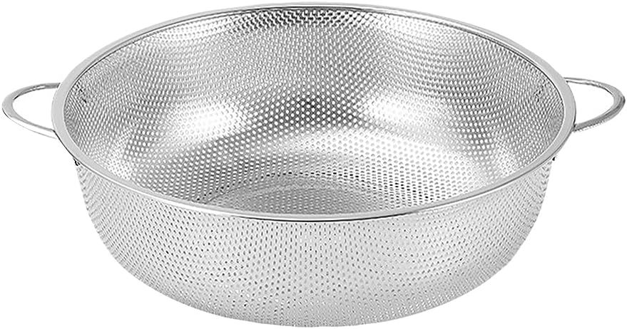 Stainless Steel Colanders Professional Food Strainers Kitchen Mesh Colanders Net Strainer Baskets Fruit Fine Mesh Strainers with Handles for Draining Rinsing