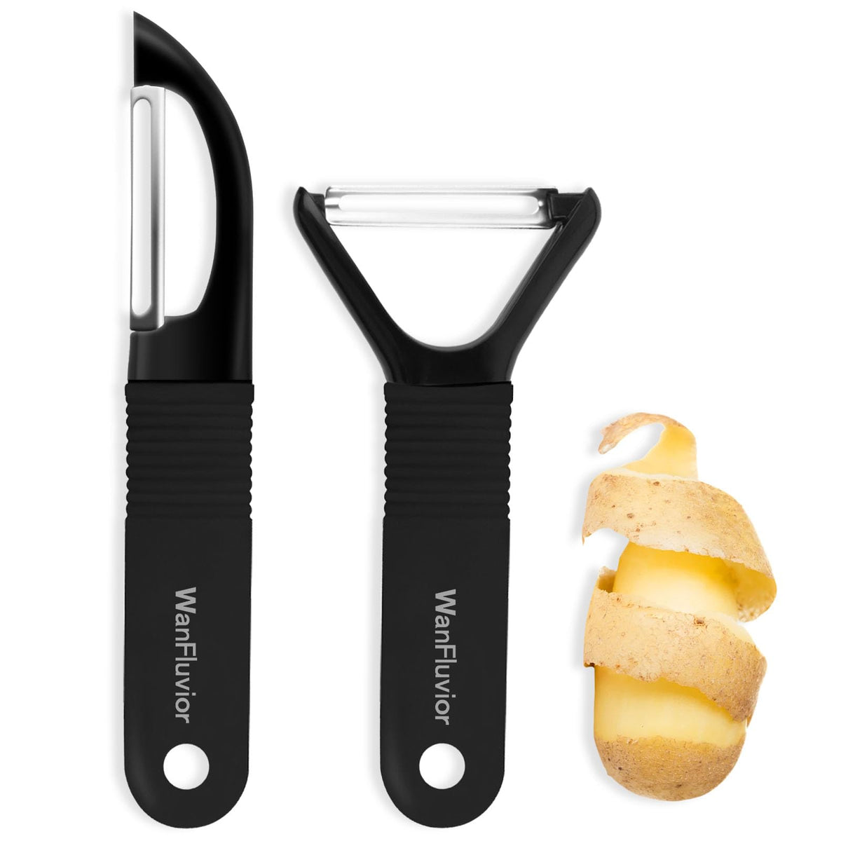 Peelers for Kitchen, Swivel Vegetable Peeler and Y-Shaped Potato Peeler