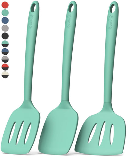 Coukre 3 Pack Silicone Spatula Set, Heat Resistant to 500°F, BPA-Free