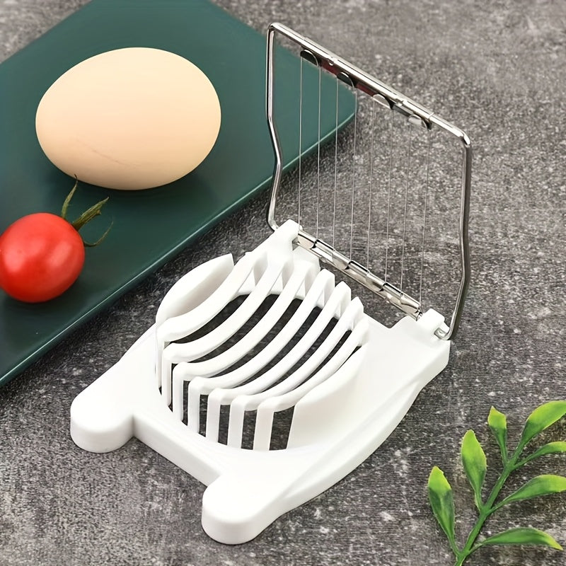 1 Egg Slicer - Stainless Steel Wire Cutter, Suitable for Kitchens And Restaurants - Easy to Slice Eggs, Fruits, And Vegetables, Kitchen Accessory