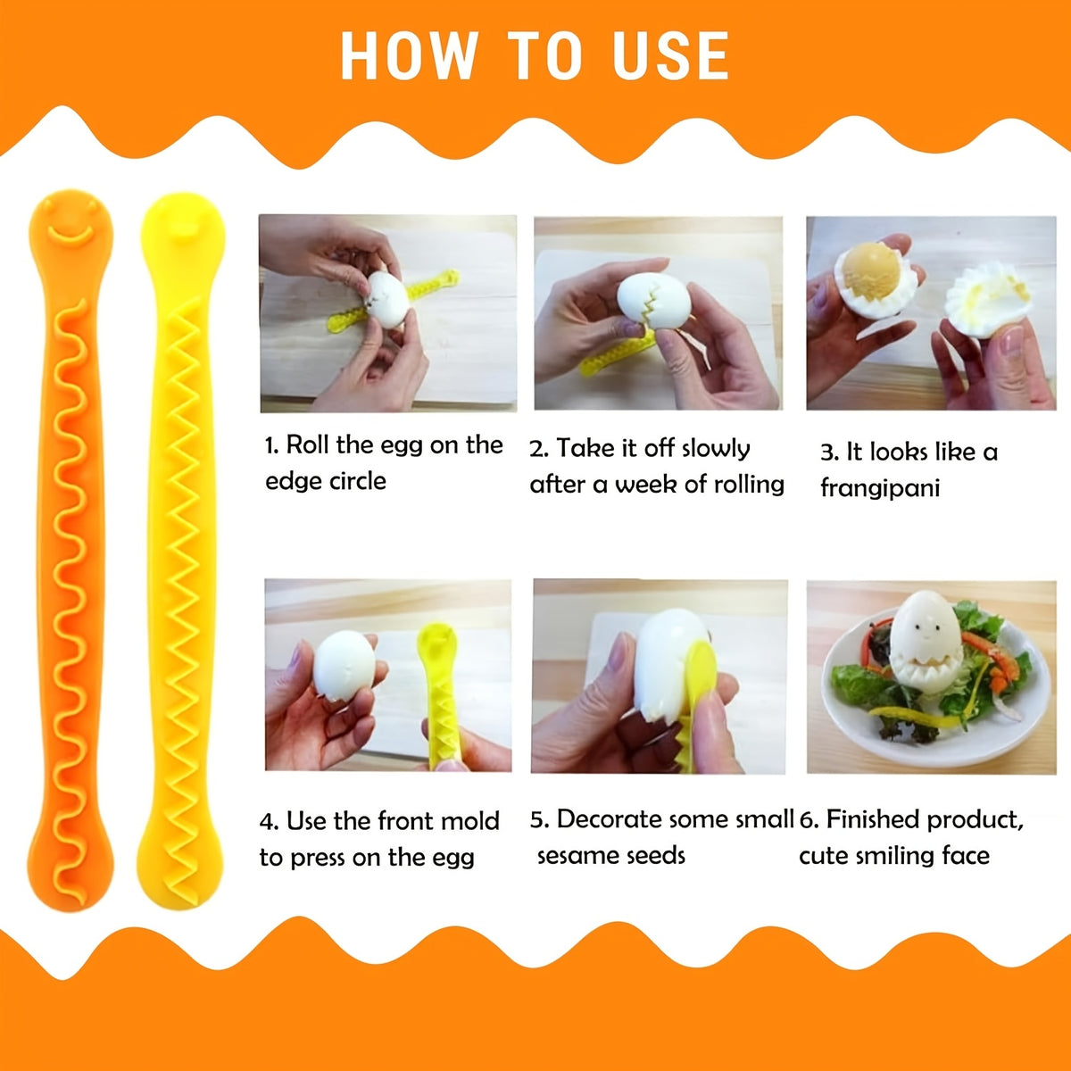 2pcs Random Style Fancy Cut Eggs Cooked Cutter Flower Shaped Tool Household Boiled Eggette Slicer Kitchen Gadget, Mandolines and Slicers